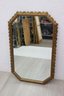 Oblong Octagonal Wall Mirror In Wood Frame