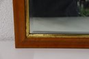 Mahogany And Gold Finish Wood Frame Wall Mirror