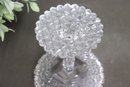 Starburst And Snowflake American Brilliant Cut Glass Pedestal Compote