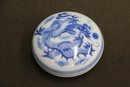 Two Chinese Decorative Small Lidded Boxes - One Cloisonn And One Blue & White Porcelain