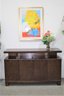 Superb Mahogany Buffet Credenza With Elevated Platform On Top