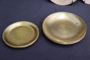 Group Lot Of Japanese Painted Bamboo Plates AND Gold And Black Lacquer Plates