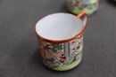 Group Lot Of Mixed Japanese Porcelain Tea Cups With Saucers