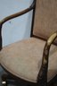 Upholstered Swan Arm Chair On Quad Wheel Base