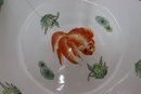 Oriental Accent  Fish Bowl Pot Planter Ceramic Asian