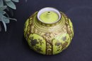 Vintage Yongle Yellow And Gold Soft Enamel & Bas Relief Porcelain Spice Jar
