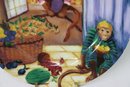 The Monkey & The Peddler Mischief By Liz Ross 8 1/4' Set Of 4 Plates -(NEVER USED)
