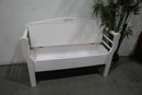 Double X Back Flip Top Storage Bench With Cushion