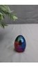 Art Glass Egg -Multi-color  Signed MHS
