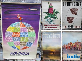 Vintage Air-India Travel Poster S