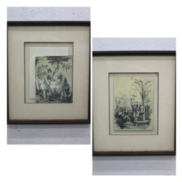 Pair Of Framed  Asian Prints