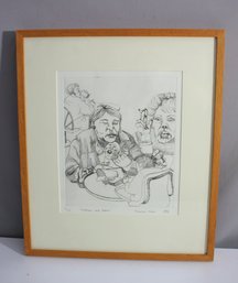 Framed 'Mothers And Babies' - Limited Edition Print #9/30 By Francesca Neon, 1991