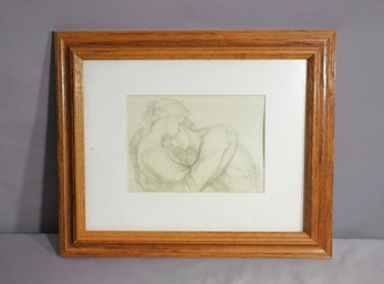 Framed Print Drawing Of Man And Woman