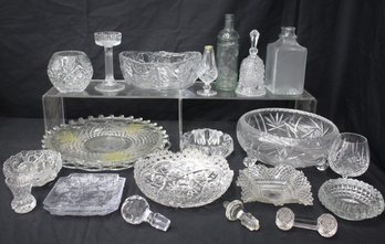 Assorted Lot Of Vintage Crystal And Glassware
