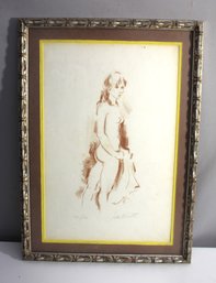 'Elegant Pose' - Limited Edition Sketch By Jan De Ruth, 193/200