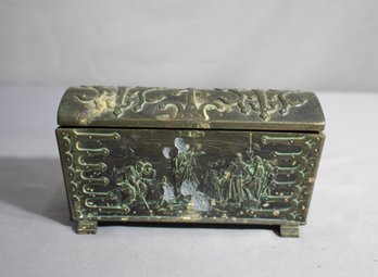 Antique Danish Bronze Box By Edw. Aagaard -some Loss