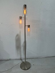 Modern Chrome Three (3) Light Floor Lamp