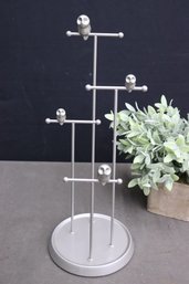 Umbra Loft Brushed Nickel 4-tier Owl Jewelry Stand Designed By Alan Wisniewski