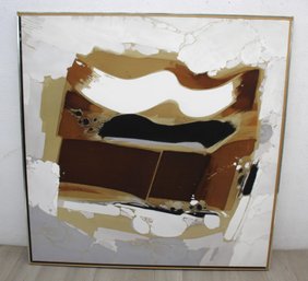 Large Contemporary Modern Monumental Framed Abstract Painting-62.25'x 62.25'