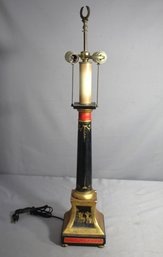 Hand Paint Vintage Neoclassical Column Lamp