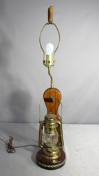 Vintage 'Nightwatch Lamp Co' Nautical Lantern Table Lamp