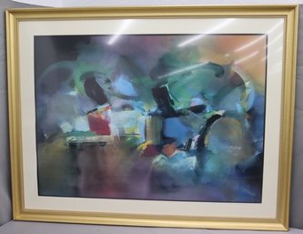 Jack Roberts Abstract Lithograph, Signed In The Plate And Framed