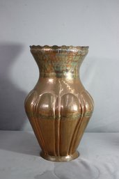 Vintage Hand Hammered Copper Oversized Floor Vase  20'h