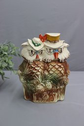 Vintage McCoy Pottery Mr. & Mrs. Owl When Shadows Fall Cookie Jar