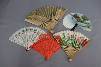 Five  (5) Vintage Hand Fans