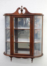 Federal Style Mahogany Hanging Curio Cabinet