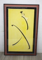 Yellow Rene Gruau (Italian, 1909-2004) Lithograph, Pencil Signed LR,