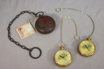 Group Lot Of Pocket Watches - One Is Santa's Magic Watch From The North Pole Watch Company