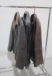 Rack F - Group Of Men's Jackets - Leather Element, Weatherproof, LNR
