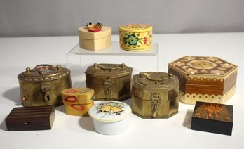 Assorted Lot Of Vintage Trinket Boxes