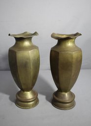 Pair Of Brass Vases