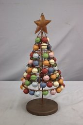 Wire Framed Pastel Colored Bell Christmas Tree
