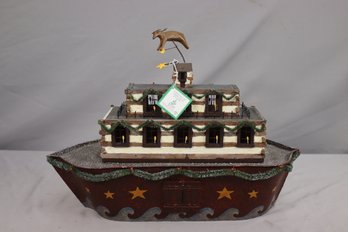 Department 56 Noah's Ark Boat And Figurines - Christmas At Cabin Creek By Carol Endres