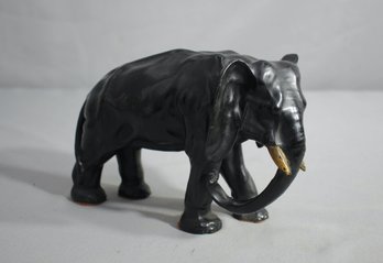 1940s Vintage Antique Heavy Metal Elephant Statue Figurine
