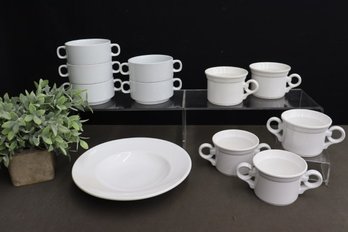 Group Lot Various Coronado White By Nancy Calhoun Cups, Mugs, Etc  (incomplete Set)