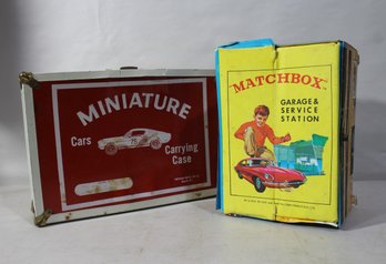 1966 Vintage Matchbox Garage & Service Station W/ Sears Parking Ideal Lesney And MATCHBOX ORIGINAL RED TEXTURE