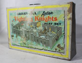 Vintage 1968 Louis Marx Carry All Action Fighting Knights Playset