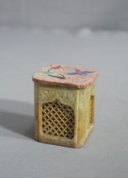 Handcrafted Vintage Marble Trinket Box/ Incense Holder