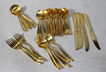 Partial Scc Stainless Steel Japan Gold Tone Flatware