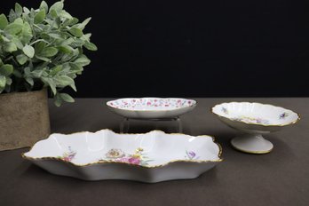 Group Of Porcelain Presentation Table Pieces - 2 Marked Limoges