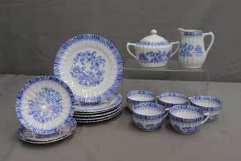 Partial Blue And White Luncheon Set