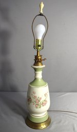 Charming Vintage Hand-Painted Floral Ceramic Table Lamp