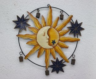 Vintage Sun Rise And Sun Set Wind Chime  16.5' Round