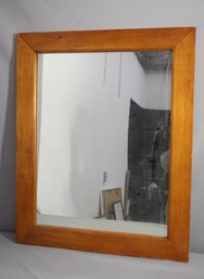 Square Wood Frame Mirror