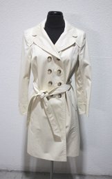 Ann Taylor Winter White Trench Coat-(size MP)