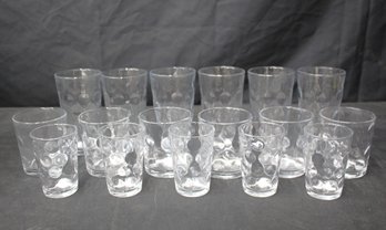 Set Of 17 Pasabahce Mirage Cirque Glasses-6' And 7'